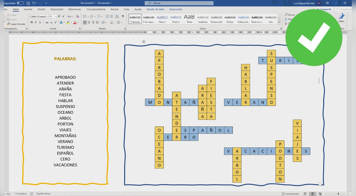 Cómo hacer un crucigrama en Word? | Datos lr | La República