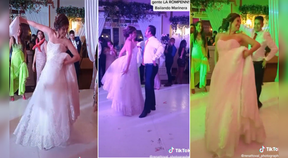 Tiktok Viral Recién Casados Sorprenden En Su Boda Con Increíble Coreografía De Marinera Norteña