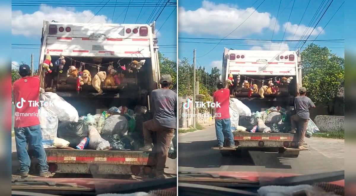 TikTok | Viral | Camión de basura adornado con peluches sorprende en ...