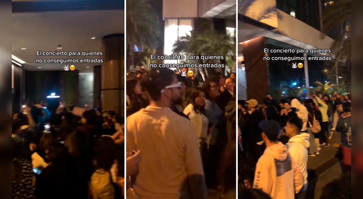 Bad Bunny en Lima Fans de Bad Bunny arman su propio concierto afuera