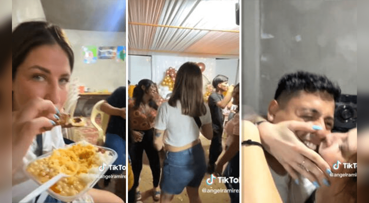 TikTok viral Peruano lleva a su novia gringa a fiesta y termina bailando chicha Aprendió a