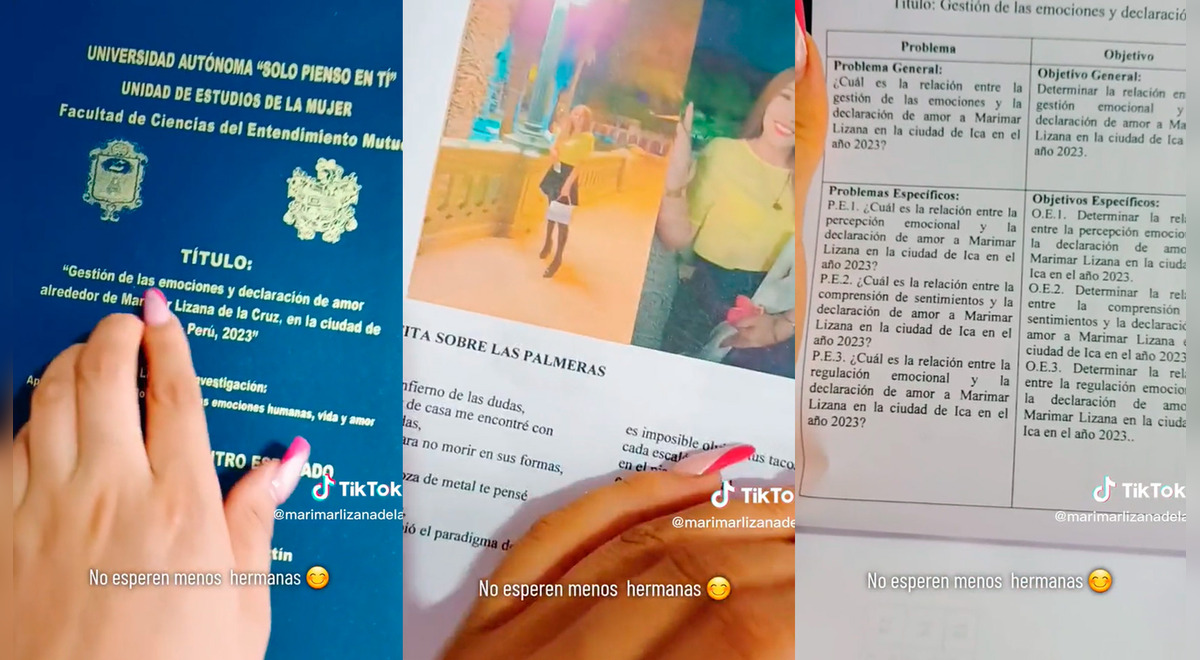 TikTok Viral Peruano Realiza Una Tesis Para Pedirle A Joven Que Sea Su Enamorada