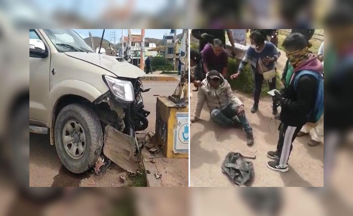 Puno: Choque entre camioneta y moto deja una persona herida en Juliaca ...