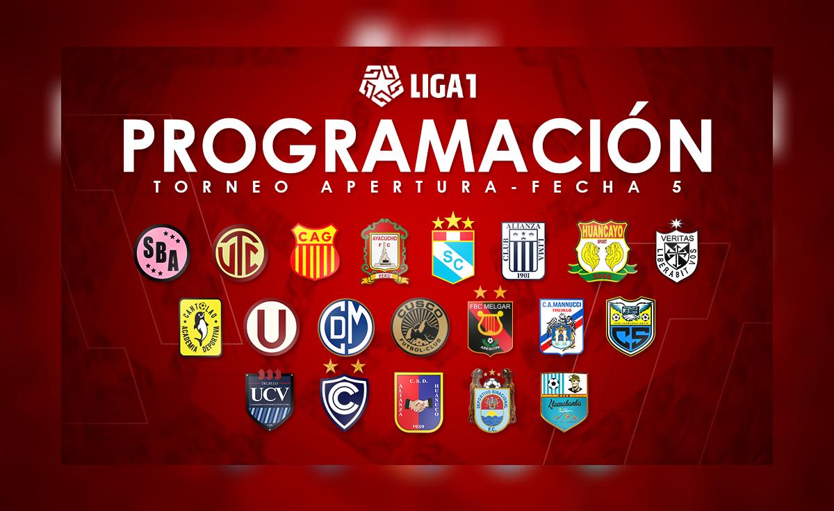Liga 1 hora, canal y programación de la quinta fecha del torneo ...