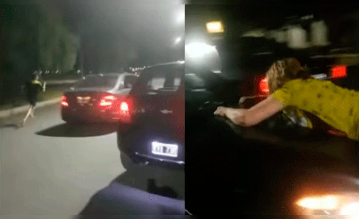 Mujer salva de morir luego de ser arrastrada a máxima velocidad sobre ...