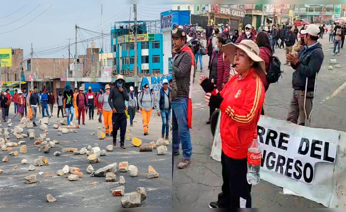 Ciudadanos bloquean la Panamericana Sur y Cono Norte en Arequipa puente ...
