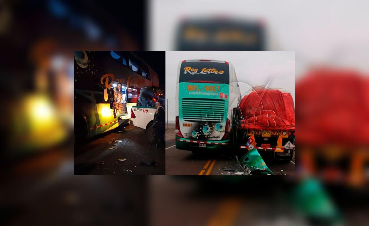 Arequipa: choque entre bus y tráiler deja cinco heridos en la ...