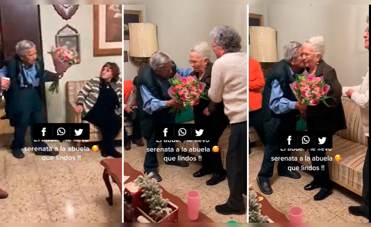 TikTok viral: romántico adulto mayor sorprende a su esposa al llevarle ...