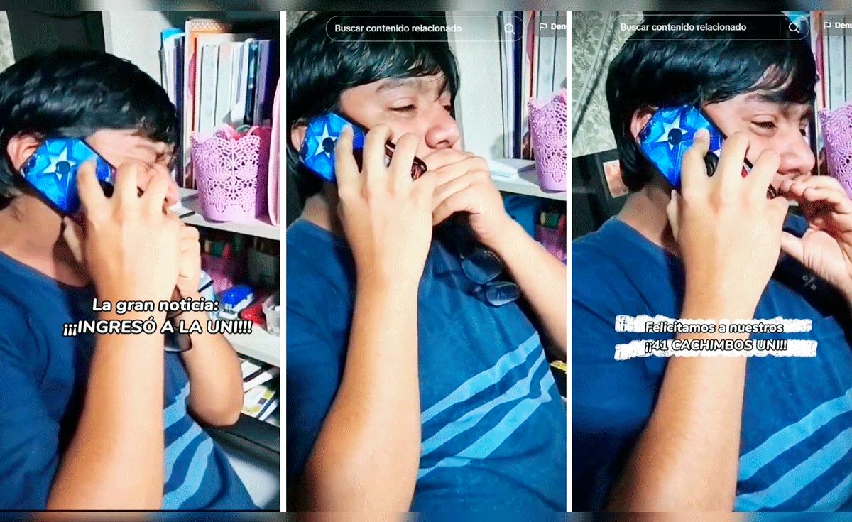 UNI | TikTok viral | Joven llora de emoción y llama a su tutora para ...