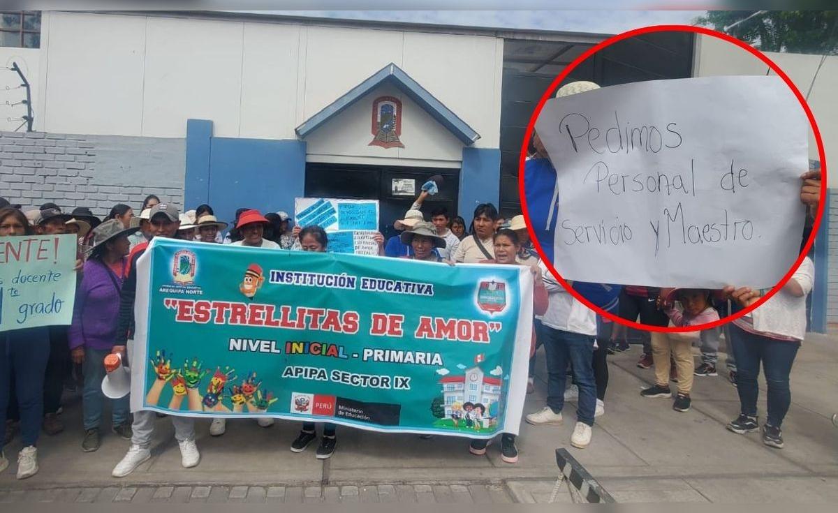 Padres protestan por falta de profesores en colegio de Arequipa: niños ...