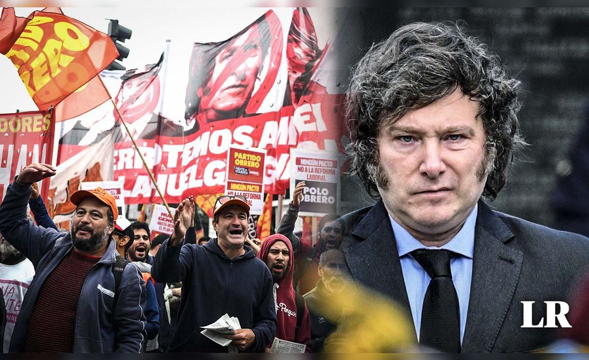 En contra de la reforma laboral de Milei, miles marcharon en Argentina ...