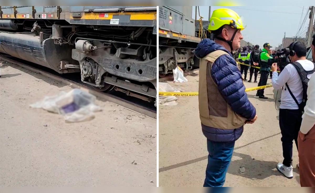 Descuido fatal en Ate: joven es arrollado por tren de carga cuando ...