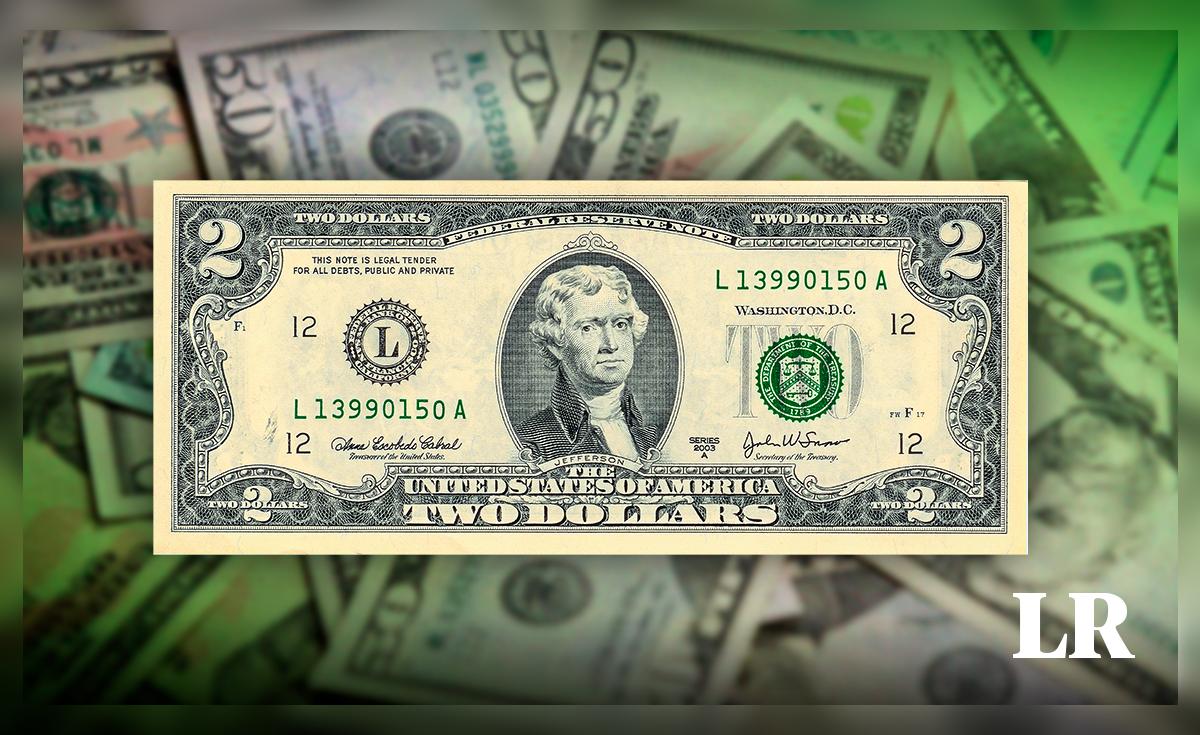 Billetes de colección | El billete de 2 dólares que tiene número de ...