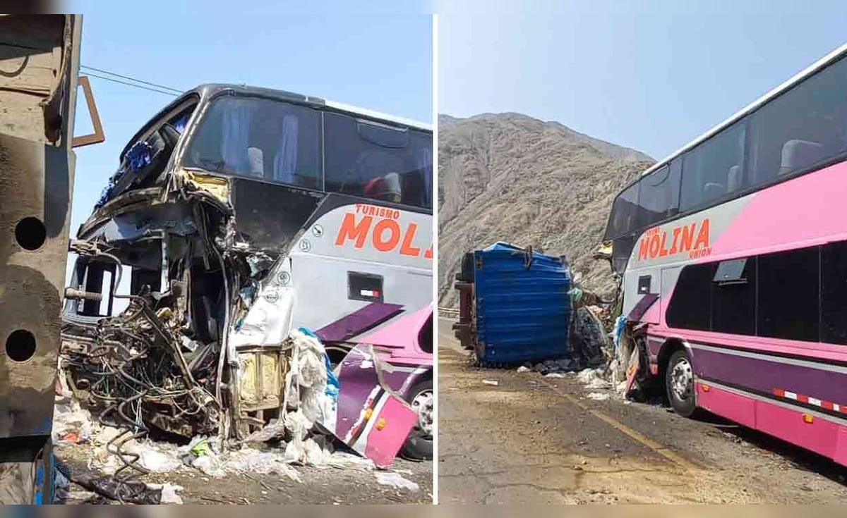 Dos muertos y 15 heridos en choque de bus con tráiler en Vía Los ...