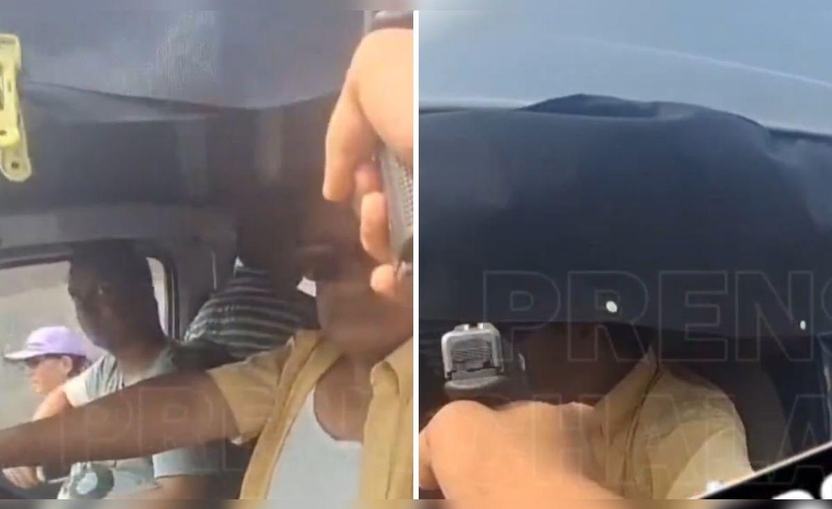 Sicario amenaza con pistola a chofer de combi con pasajeros a bordo en ...