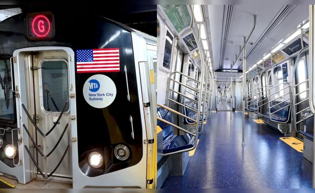 ¡El primer tren sin puertas en USA! La línea G del metro de Nueva York ...