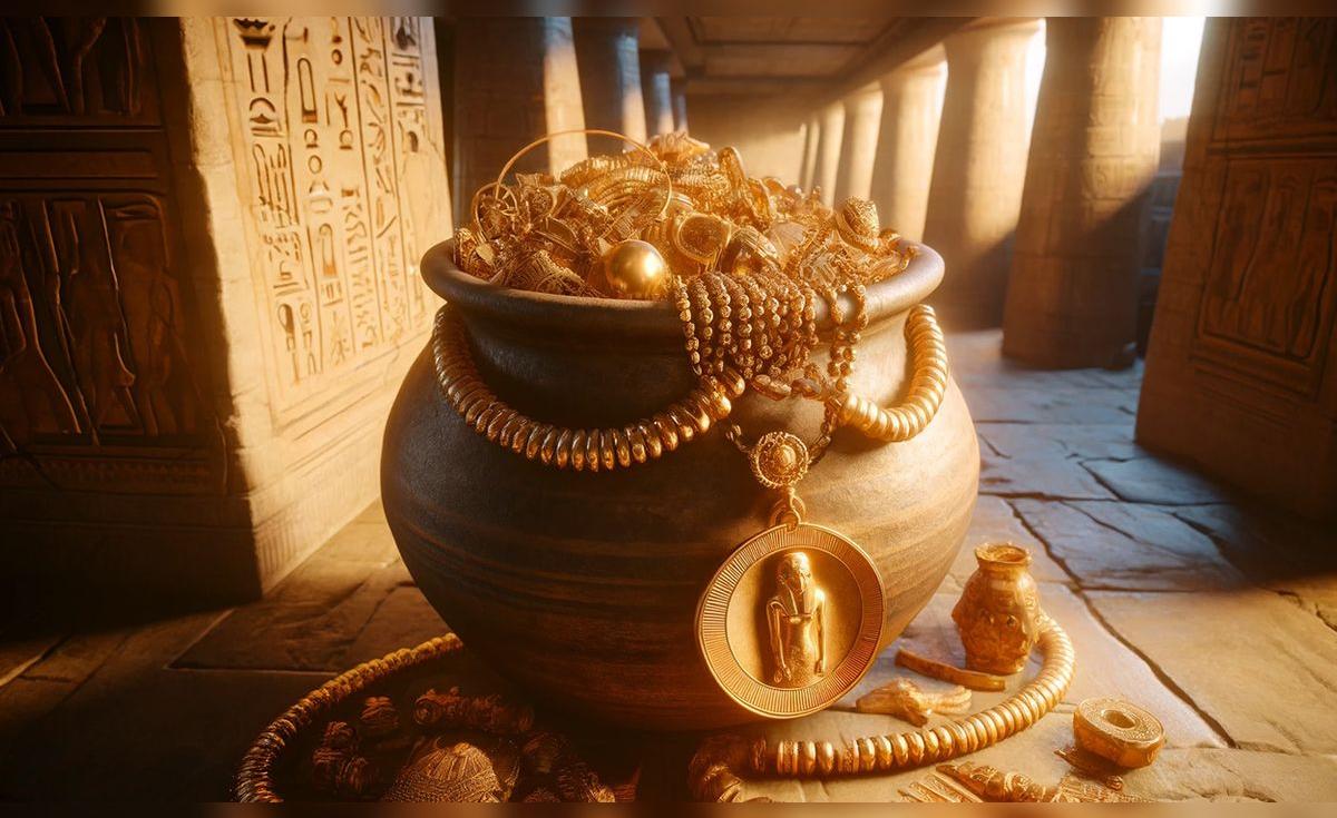 Descubren una olla con un tesoro de oro y estatuillas de dioses ...
