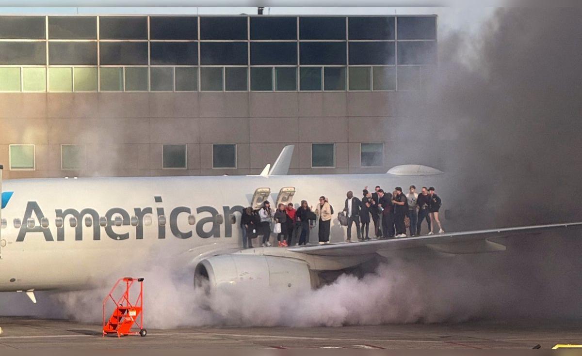 Avión de American Airlines se incendia en aeropuerto de Estados Unidos ...