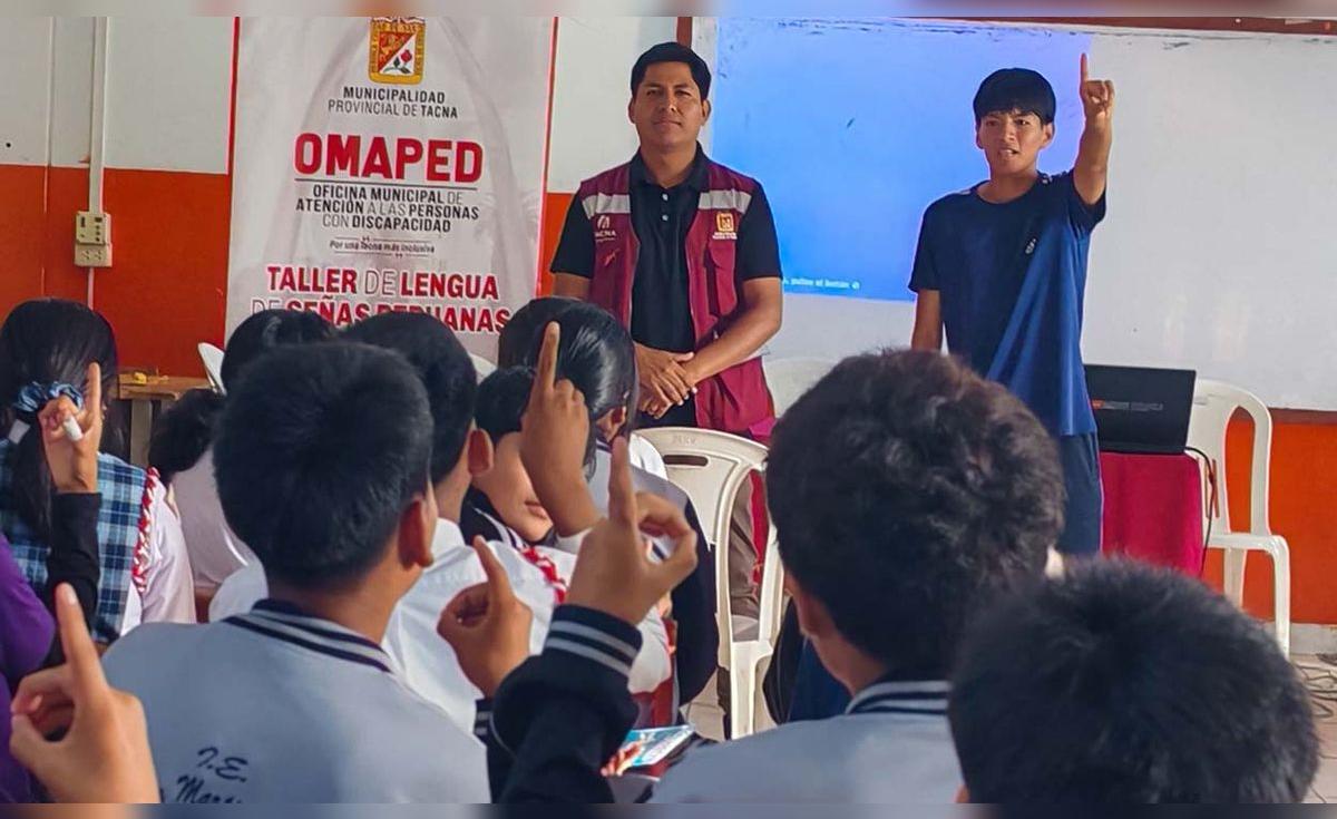 Escolares y docentes se capacitan en lengua de señas en Tacna ...