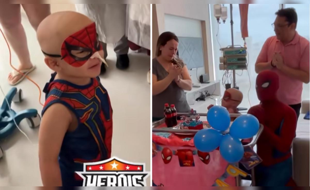 Hombre disfrazado de Spiderman se vuelve viral por dar sorpresa a niño ...