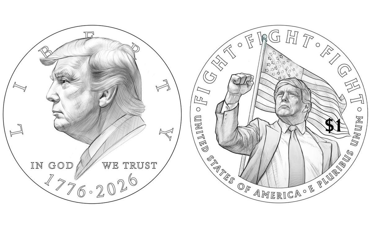 EE. UU. considera acuñar moneda de un dólar con imagen de Donald Trump para el 250º aniversario