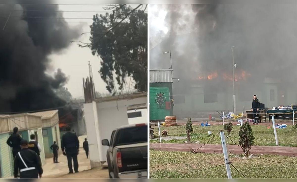 Se registra fuerte incendio en Escuela PNP de – El reportero andino