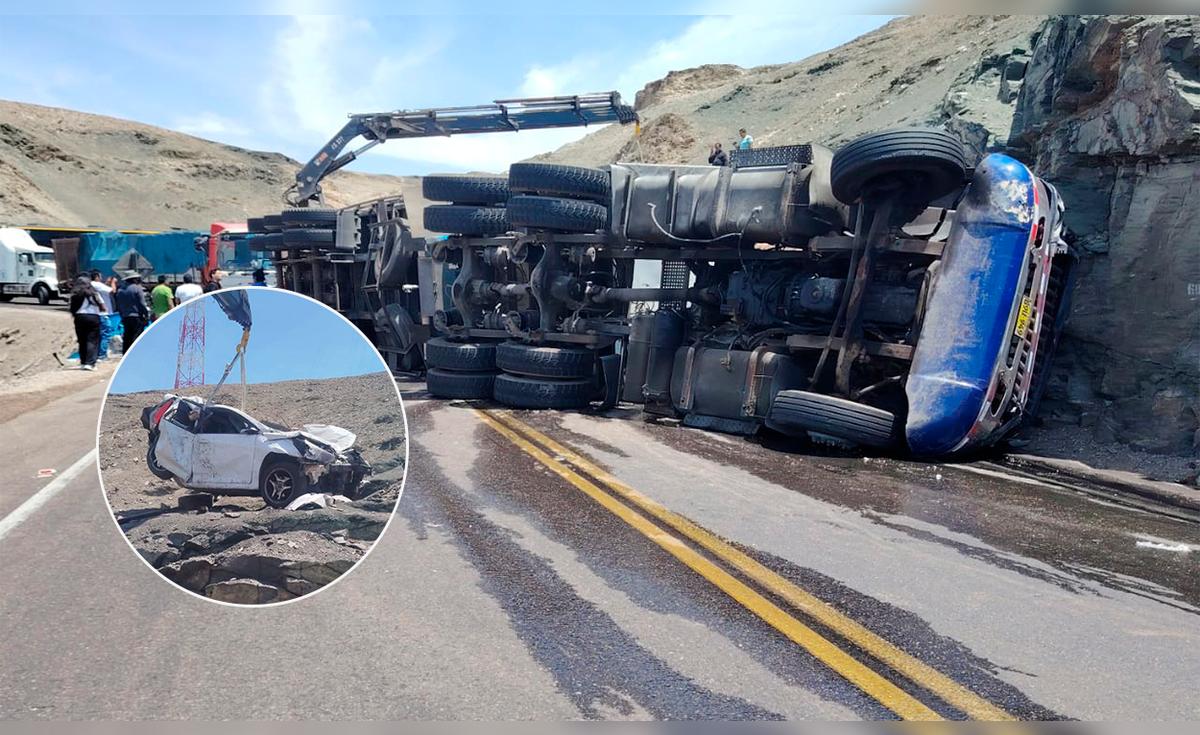 Arequipa: choque entre camión frigorífico y automóvil deja tres heridos ...