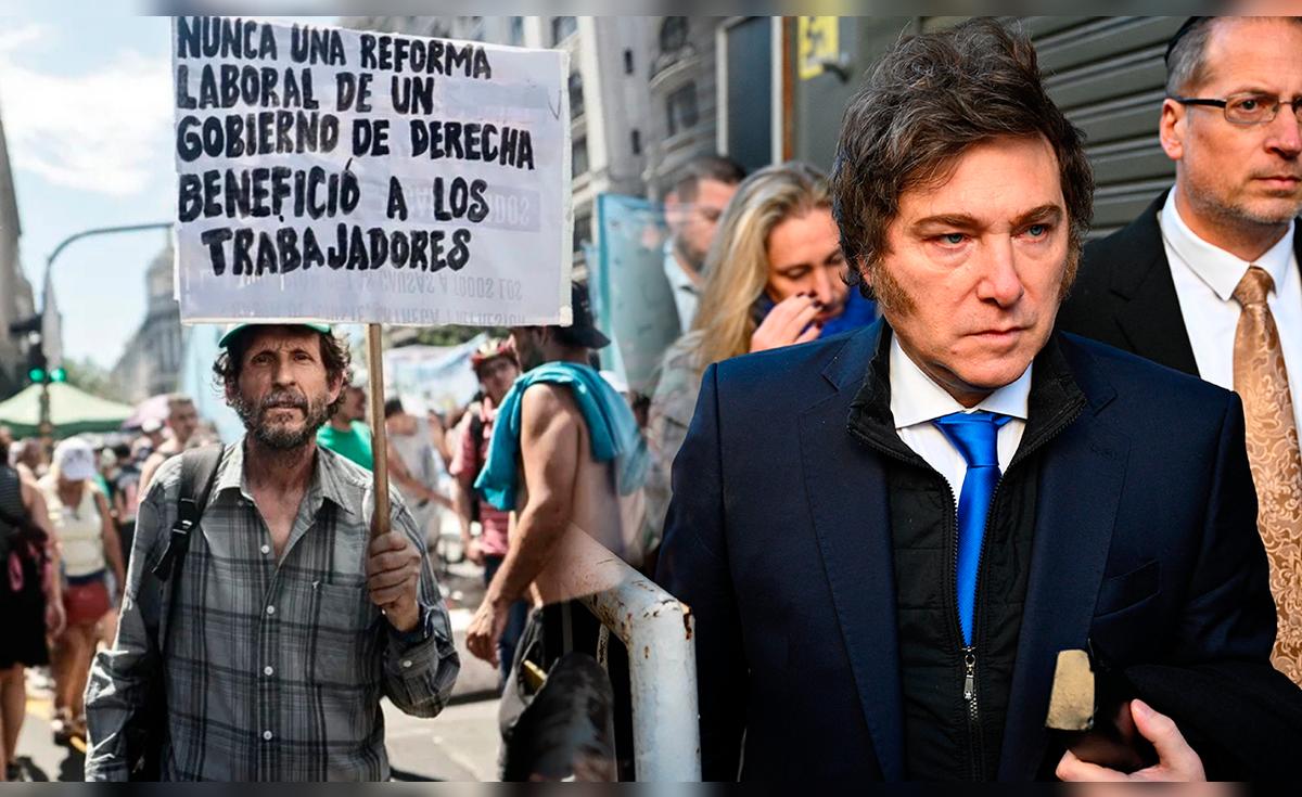 Protesta masiva de trabajadores en Argentina contra la reforma laboral ...