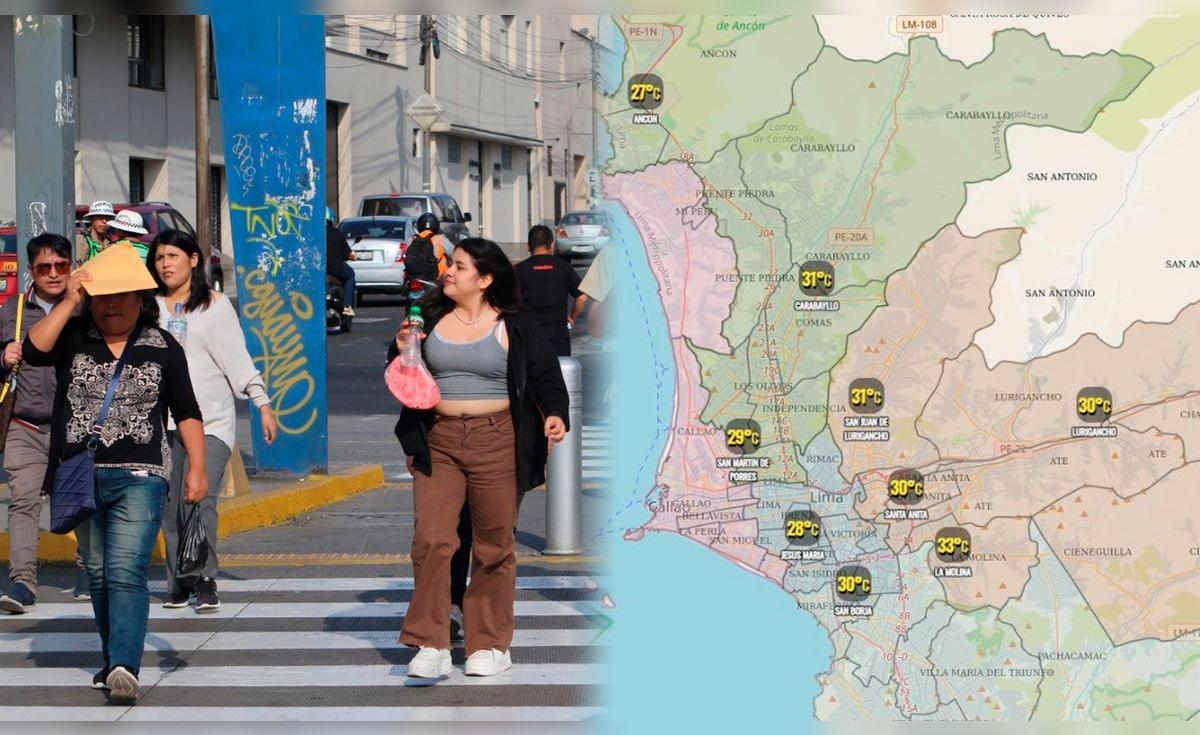 Senamhi alerta por fuerte calor en Lima: estos distritos registran ...