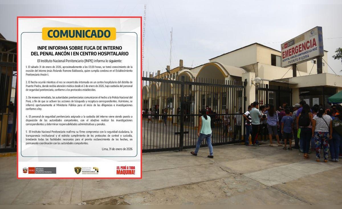 Reo condenado por secuestro fuga del Hospital de Puente Piedra mientras ...