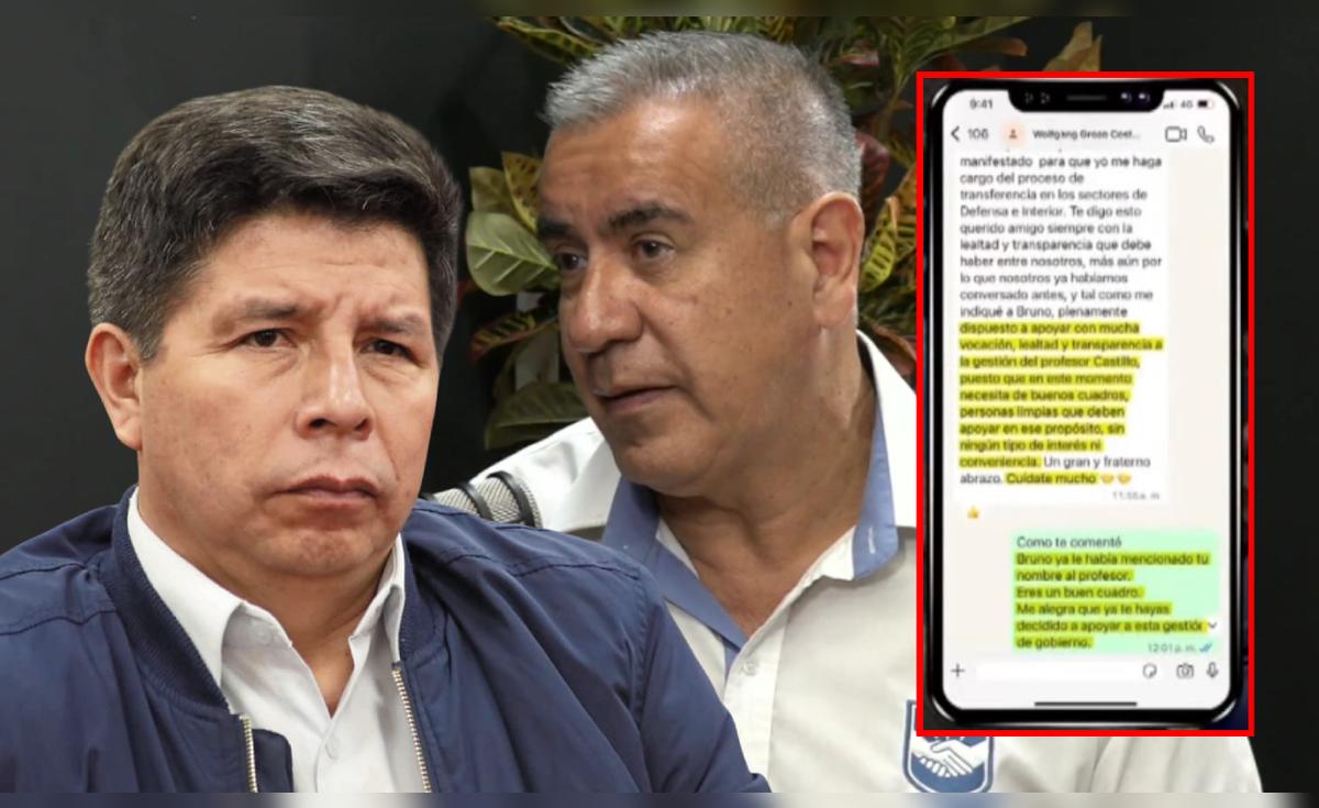 Wolfgang Grozo habr&iacute;a buscado ser ministro en el gobierno de Pedro Castillo, seg&uacute;n chats