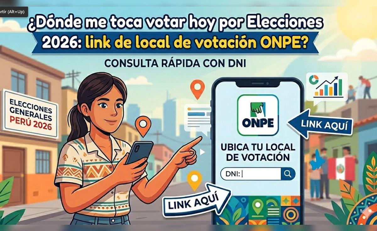 D&oacute;nde me toca votar hoy por Elecciones 2026: link oficial de local de votaci&oacute;n ONPE - hnews