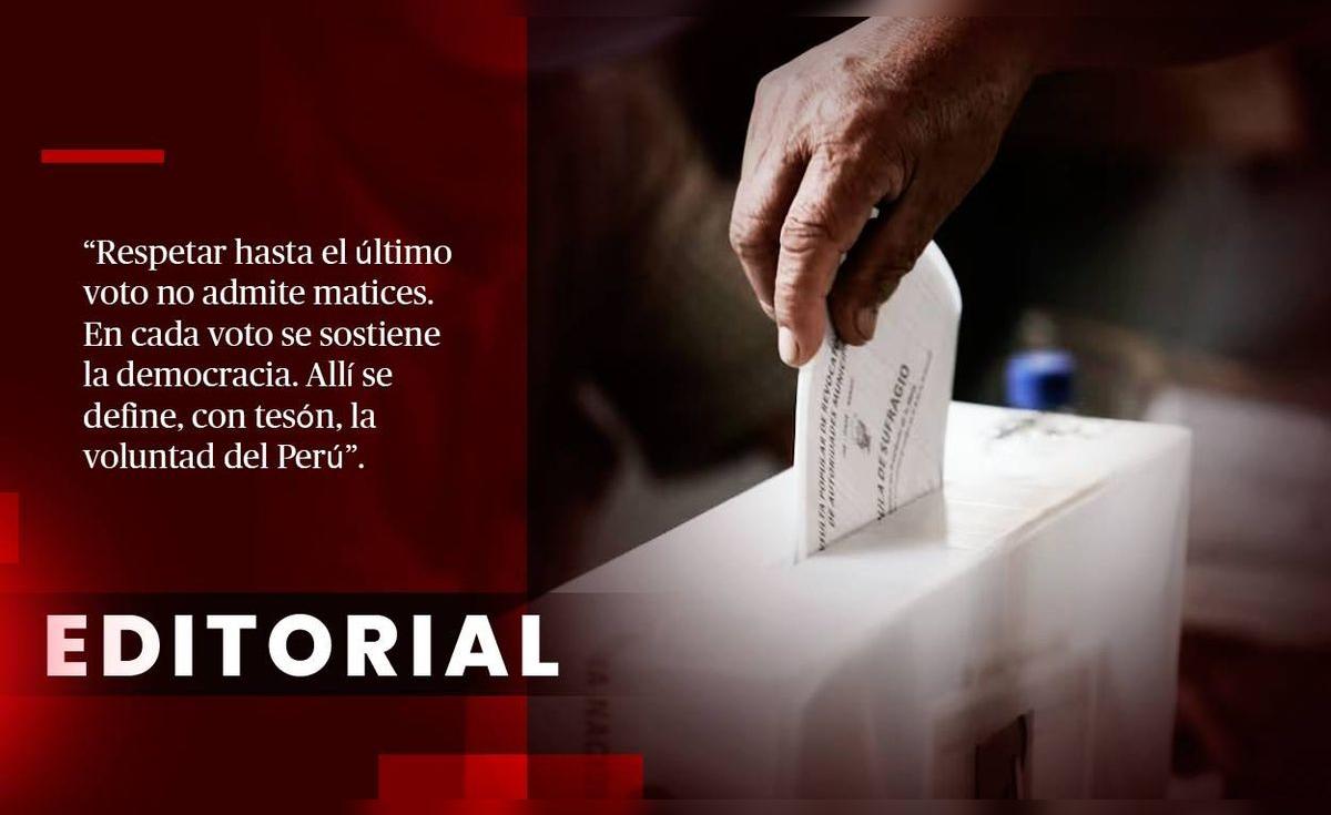 Respetar hasta el último voto procesado por la ONPE | Editorial ...