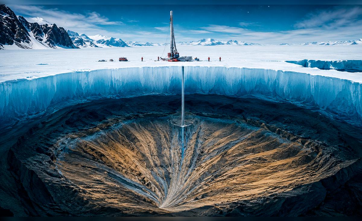 Científicos hallan bajo 3 km de hielo en la Antártida una estructura en forma de abanico que explicaría la ruptura de un supercontinente