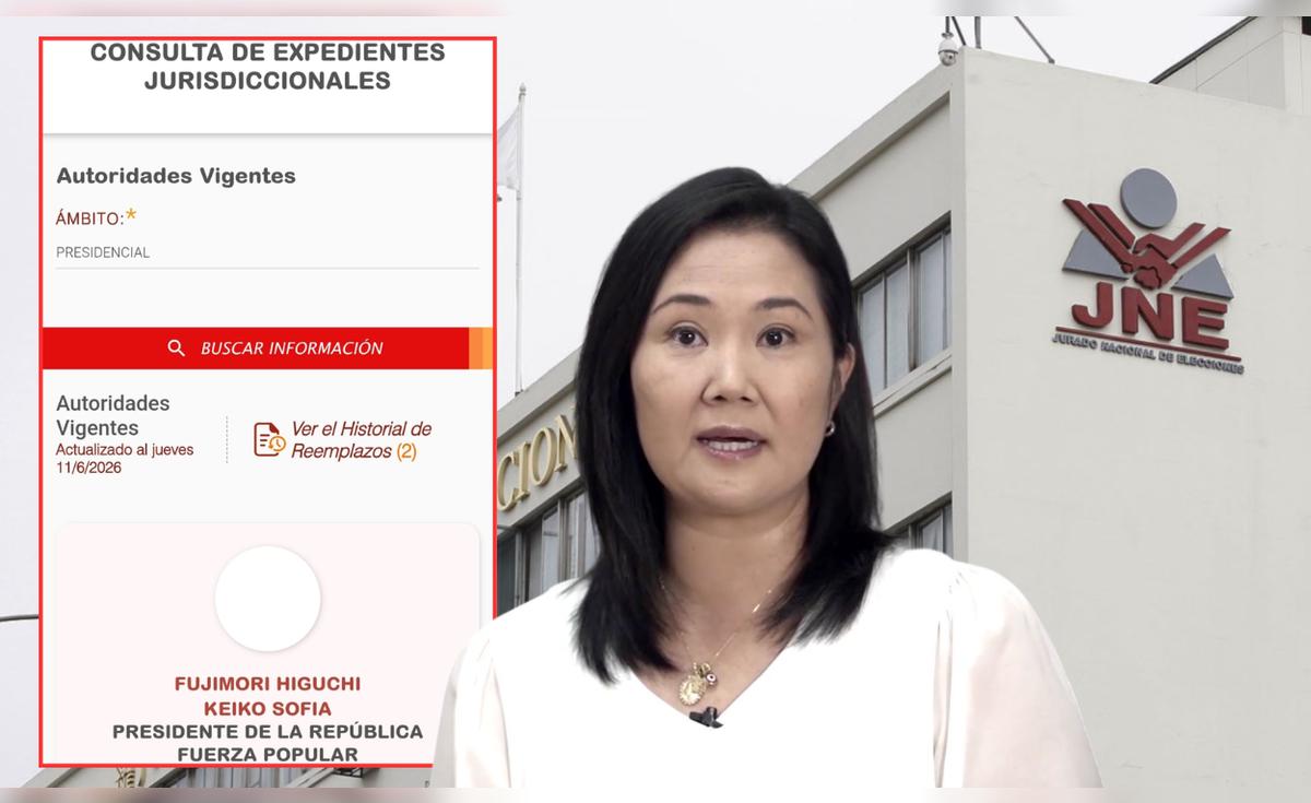 JNE portal showed Keiko Fujimori as elected president before the official result was proclaimed
