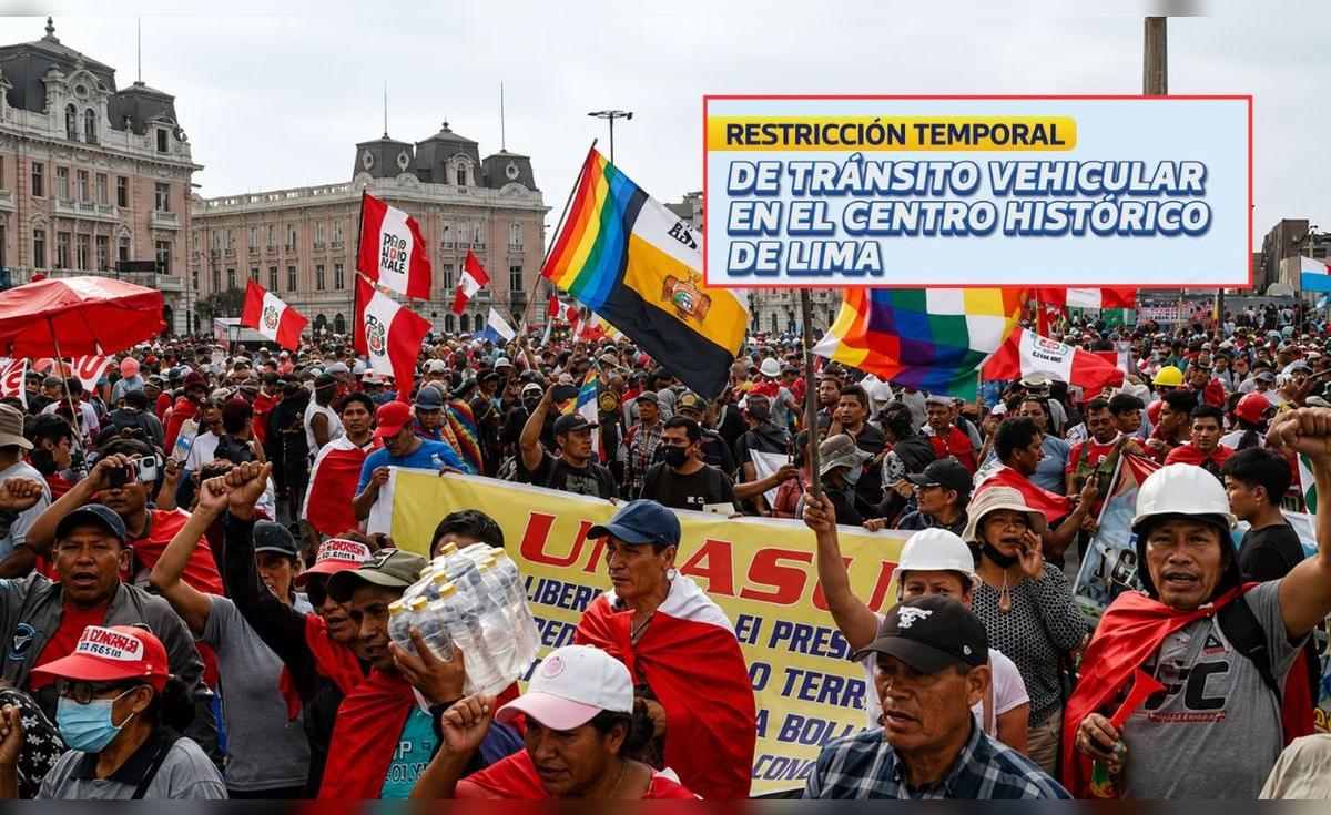 March 'La toma de Lima': Municipality officializes vehicle detours and restrictions in the Historical Center for mobilizations