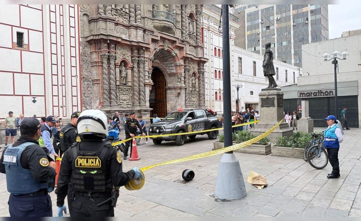 Cambist shot to death in the heart of La Merced Church in the Union Jiron: S / 52,000 stolen