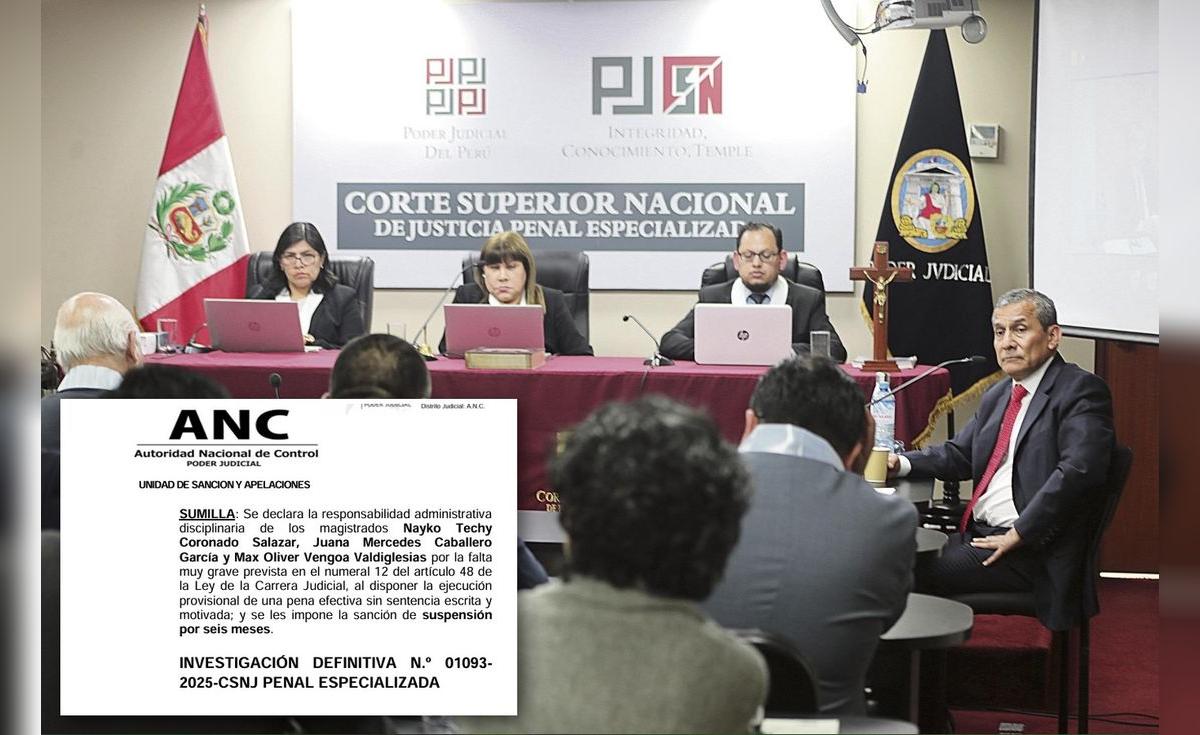 The three judges who sent Ollanta Humala to prison are suspended