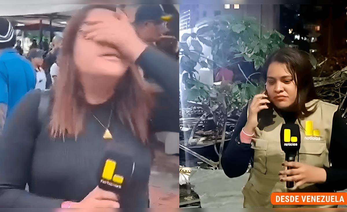 El desgarrador momento en que reportera venezolana de Latina vuelve a su país y rompe en llanto al ver la tragedia tras terremotos