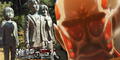 Japón revela estatua con los protagonistas de Shingeki no Kyojin