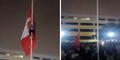 Joven genera indignación por subirse en un asta y derribar la bandera del Perú durante verbena en la UNMSM