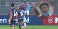 Jhilmar Lora terminó con la boca ensagrentada y sin un diente en el Sporting Cristal vs Cerro Porteño