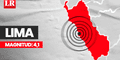 Temblor de magnitud 4,1 se sintió en Lima hoy, según IGP