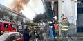 Voraz incendio consume vivienda frente a la Plaza Bolognesi: más de 10 unidades de Bomberos atienden la emergencia