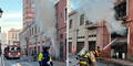 Incendio consume restaurante en Cercado de Lima: cinco unidades de bomberos combaten el siniestro