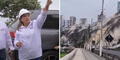 Solo para la foto: Dina Boluarte verificó daños del sismo en la Costa Verde por 20 segundos y se marchó