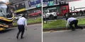 Chofer de bus desata risas al intentar atrapar un cuy en plena pista: "Se cayó la encomienda"