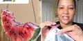 Mujer se lleva sorpresa al pedir cartera con forma de sandia en tienda Temu: "Estaba preciosa"