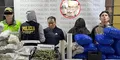 Policía captura a sujetos con más de 120 kilos de marihuana camufladas en vivienda de SMP