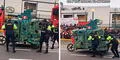 Mototaxi se malogra en pleno desfile por Fiestas Patrias en Independencia y es empujado por serenos: “No, la policía”